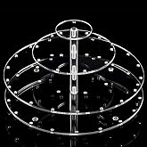 YestBuy Acrylic Cake Pop Display Stand , 30 Hole Clear Acrylic Lollipop Holder, 3 Tiered Round Cake Pop Holder For Weddings, Birthday Parties, Anniversaries Gift, Halloween Candy Decorative (Clear)