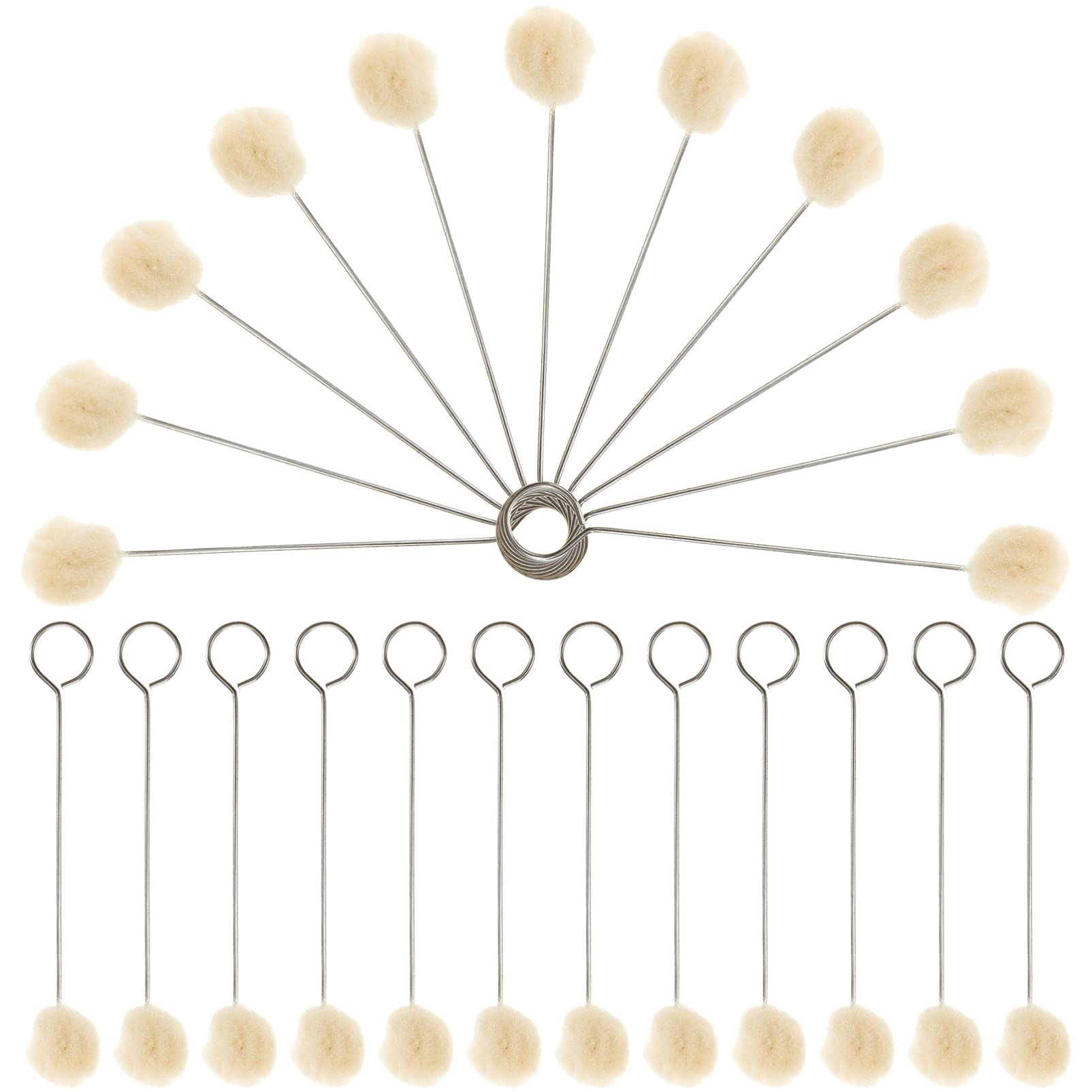 SUPVOX Wool Daubers with Handle 5.00 Inch Leather Dye Applicator Tools for Smooth Stain and Dye Application in Diy Leathercraft and Suede Restoration