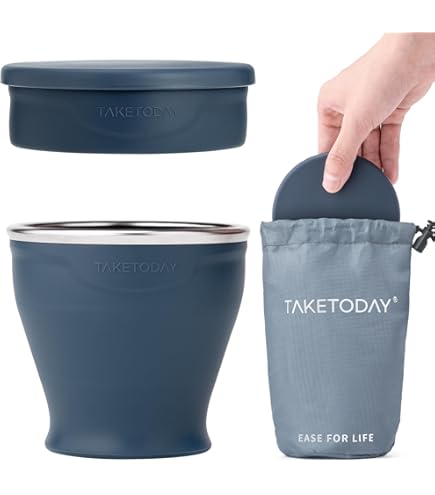 Taza De Café Plegable Stojo - Reutilizable, 710 Ml, Con Pajita, Ideal Para Viajes