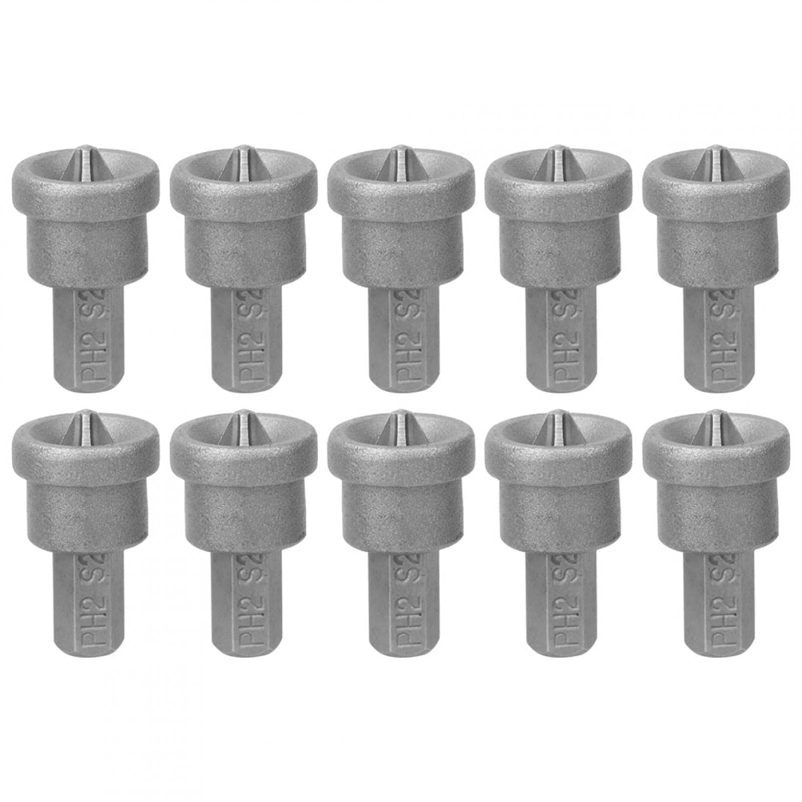10Pcs Drywall Screw Bits, Bit Set with Depth Stop Setter Dimpler PH2 Magnetic Bit Holder for Plasterboard Screw Depth Stop Limit
