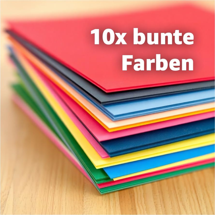 100x Buntes Papier A4 120 g/m² - Bastelpapier bunt - Buntpapier - Druckerpapier zum Basteln & Gestalten - Tonpapier & Tonkarton thumbnail 3