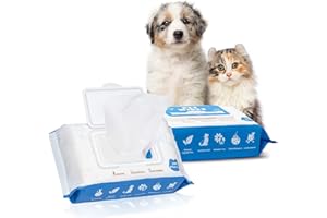 Dog Wipes for Dogs Cats 200 Wipes, All Purpose Cleaning Pet Wipes, Dog Ear Wipes, Quick Easy Grooming for Bums, Body, Paws, E
