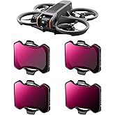 K&F Concept ND/PL Filter Set Compatible with DJI Avata 2, 4 Pack ND8/PL ND16/PL ND32/PL ND64/PL Polarizer Neutral Density Dro