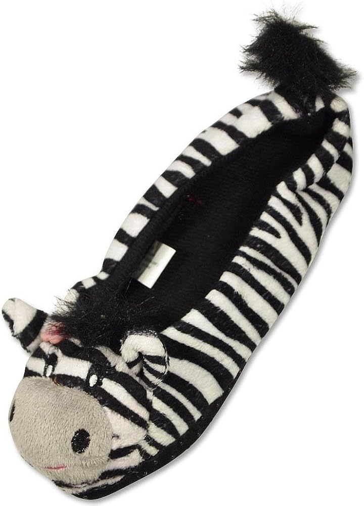 Buy Private Label Ladies Zebra Slipper, Black, White 30509Medium at