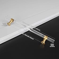 Peaha 1 Pack Acrylic t bar Pull Cabinet Drawer