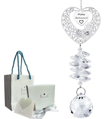Elivida Cadeau De Départ à La Retraite, Attrape-soleil, Cadeau De Retraite Pour Homme Et Femme, Fabricant Arc-en-ciel Pour Collègues, Couronne En Métal En Forme De Cœur, Cadeau D'adieu Pour Amis