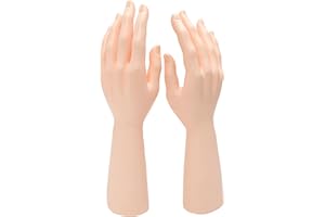MARSRUT 1 Pair of Male Mannequin Hand Display 12Inch for Jewelry Left Right Display Holder Bracelet Necklace Ring Stand Plastic Forearm Human Casting for Jewelry Ring Decor, Skin Color