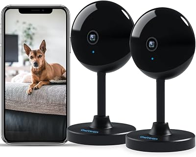 owltron 2K Indoor Camera 2 Pack WiFi Night Vision Motion 2-Way Talk Alexa