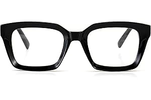 Onrtry Thick Square Frame Glasses for Women Men Non-prescription Clear Lens Eyeglasses