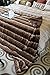Tache 63 X 90 Inch Elegant Golden Dark Brown Faux Fur Super Soft Warm Sherpa Throw Blanket, Twin Size