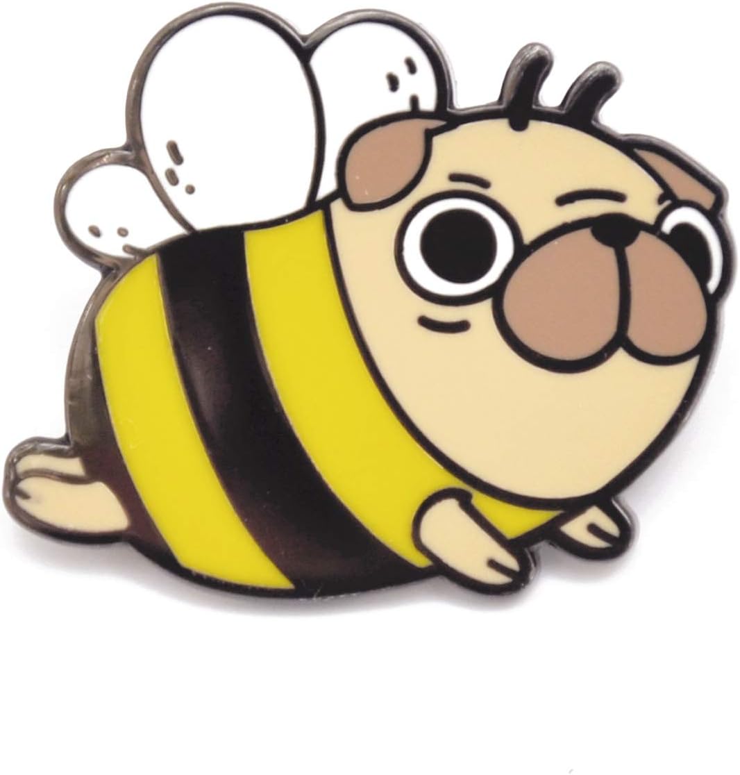 Pug Bee Pug Enamel Pin for Pug Lovers