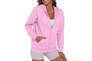Zip Up Hoodies for Women Casual Fleece Jacket Oversized Sweatshirts Women Long Sleeve Cardigan Sweaters 2025 Womens Clothes
