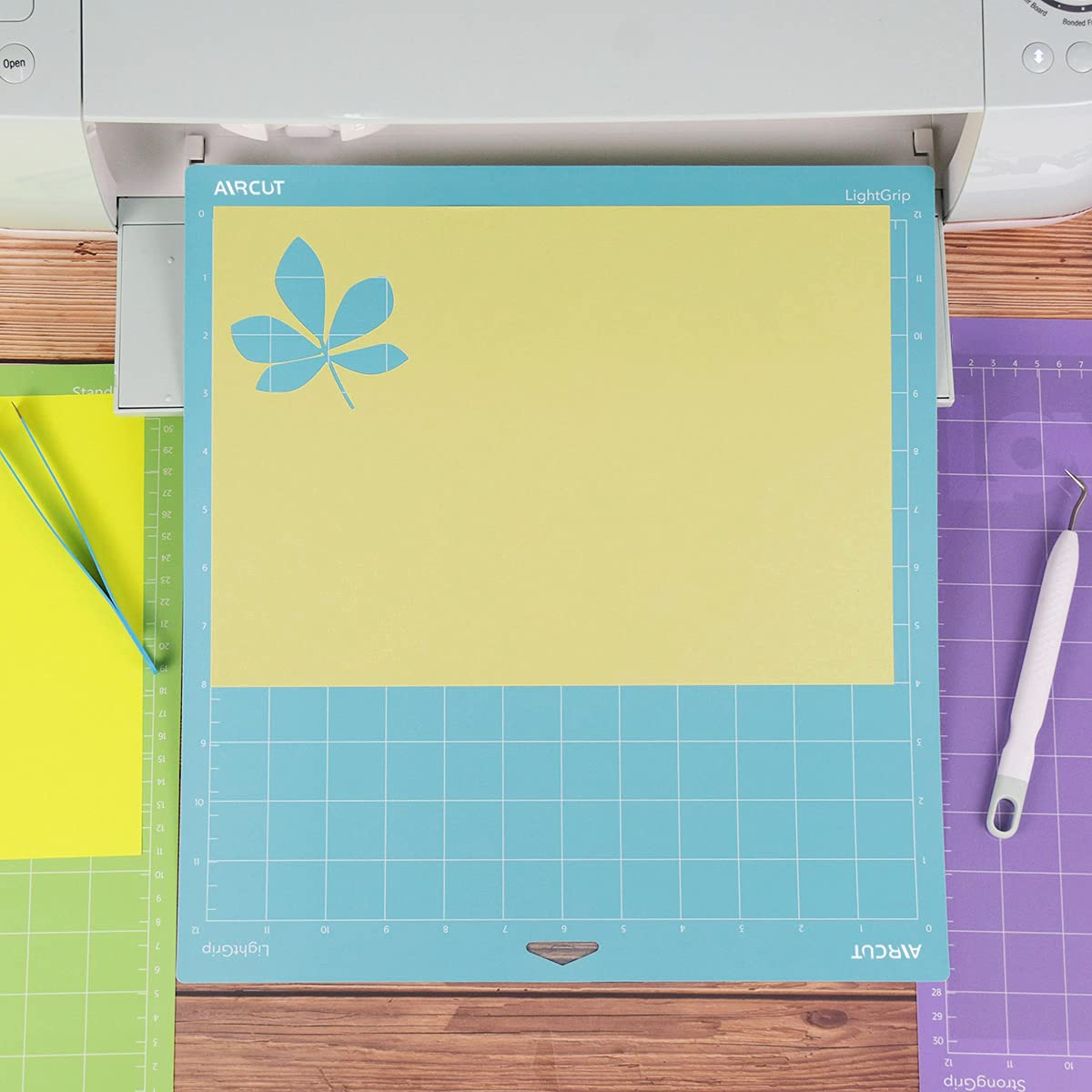 AIRCUT Cutting Mat for Cricut Maker 3/Maker 4/Maker/Explore 3/4/Air 2/Air/One(12x12 Inch, StandardGrip, LightGrip, StrongGrip) Variety Adhesive Sticky Cutting Mats Accessories