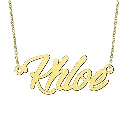 BYBWBL Khloe Name Pendant Necklace 18k Gold Plated