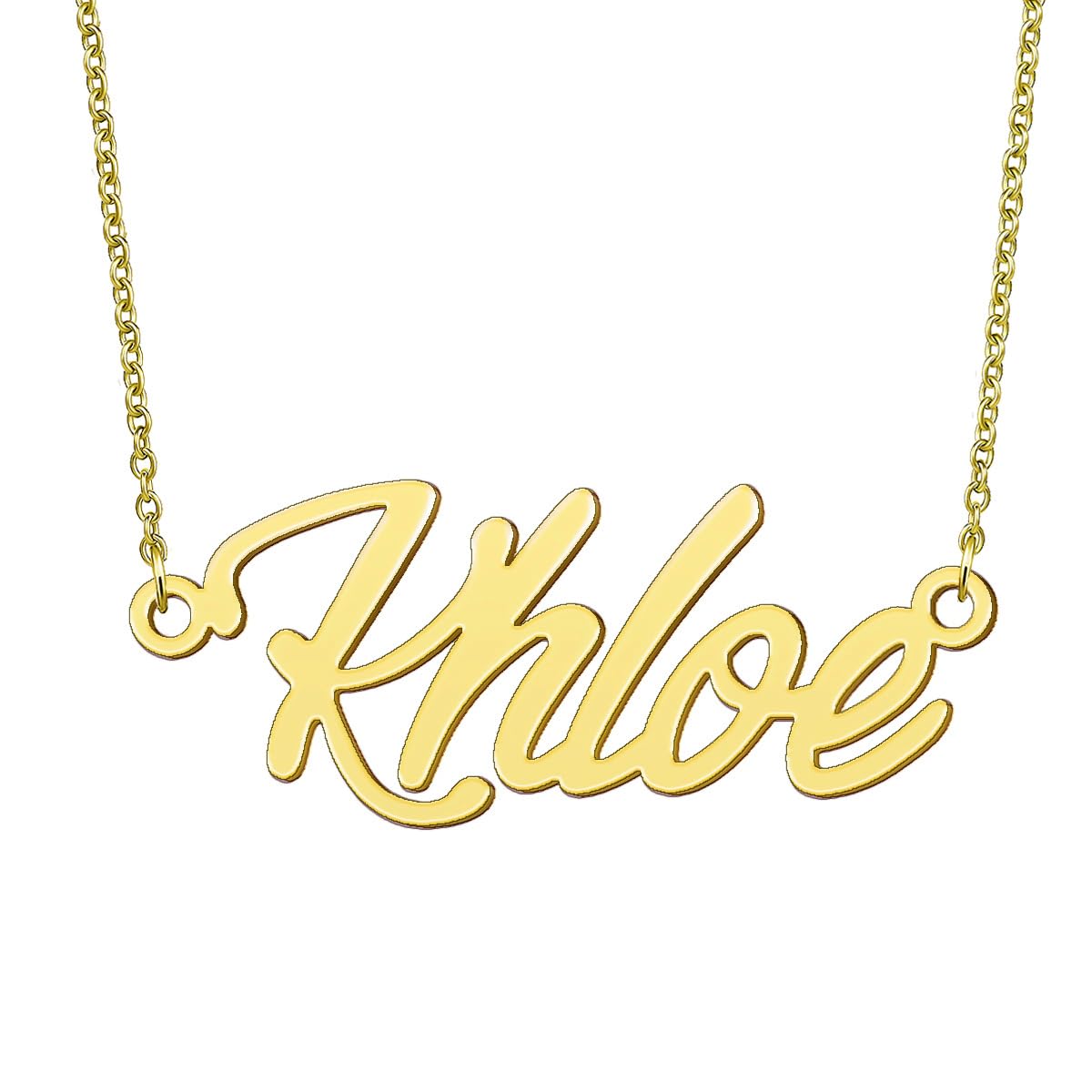 BYBWBL Khloe Name Pendant Necklace 18k Gold Plated