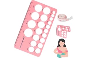 Nursi Luna Nipple Ruler for Flange Sizing, Nipple Measurement Tool for Flanges, Silicone and Soft Nipple Flange Measure Tool, Breast Pump Nipple Size Ruler for New Mothers