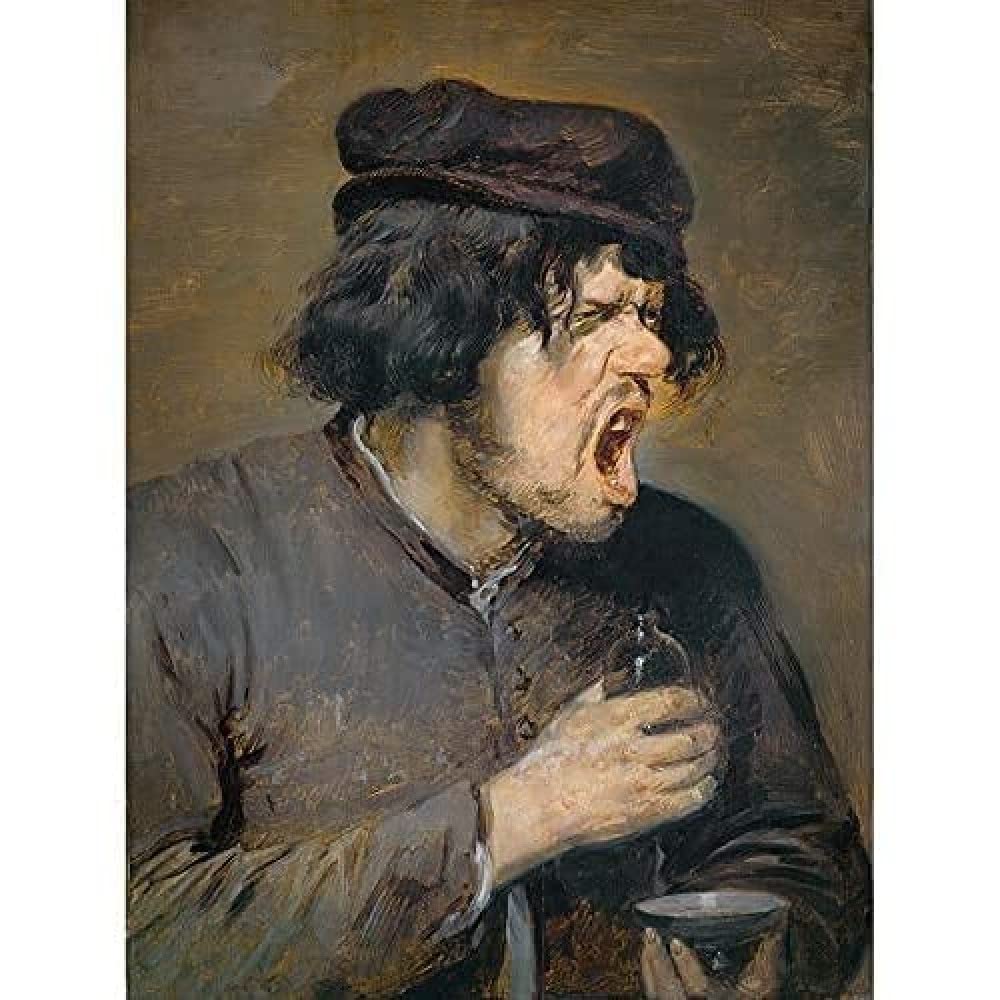 Adriaen Brouwer The Bitter Potion Art Print Canvas Premium Wall Decor Poster Mural