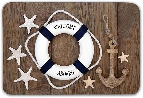 Ancla Alfombrilla de la Puerta Delantera, Lifebuoy Ancla Estrella de