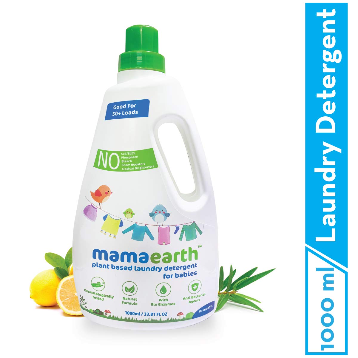 Buy Mamaearth's Plant Based Baby Laundry Liquid Detergent, with BioEnzymes and Neem Extracts