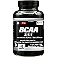 BCAA 2 1 1 capsules, 600mg, 180 count ultra pure vegan friendly for optimal muscle gain while less fatigue and rapid recovery
