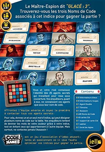 Codenames French Version Board Games Amazon Canada