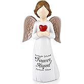 EOMSTU Sympathy Gift for Loss of Loved One - Hand-Painted Angel Figurine Statue 5.7", Memorial Bereavement Decor in Memory of Mom, Dad, Grandma, Grief Gift for Healing