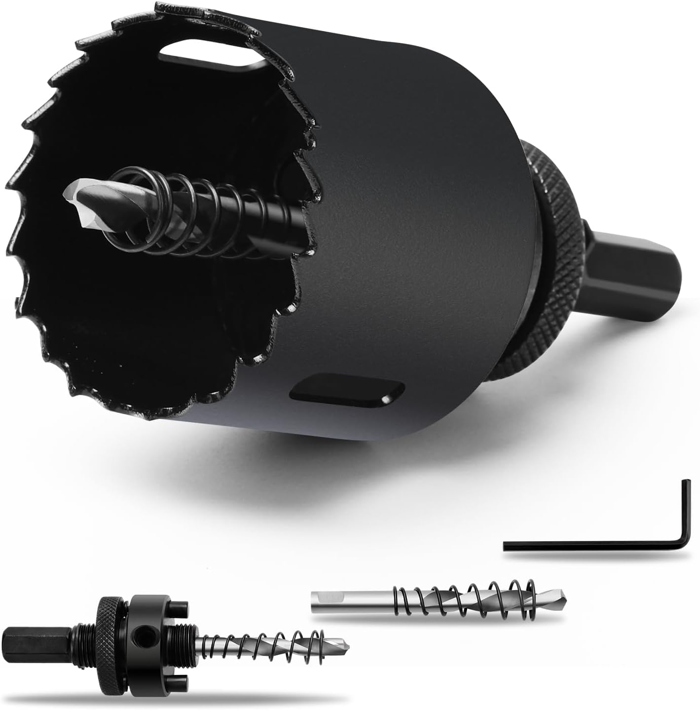 3-1/2" | 89mm Hole Saw with Heavy Duty Arbor HSS Bi-Metal Hole Cutter Drill Bit for Wood Cornhole Boards Plastic Drywall Metal Fiberboard