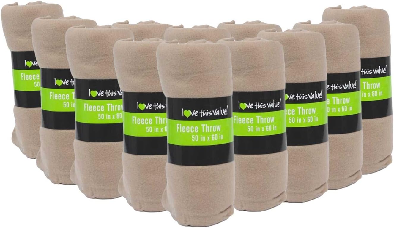 24 Pack Wholesale Soft Cozy Fleece 