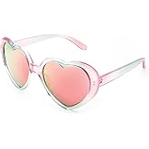 FEISEDY Polarized Heart Shaped Sunglasses Oversized Vintage Fashion Love Eyeglasses for Women UV400 B2337