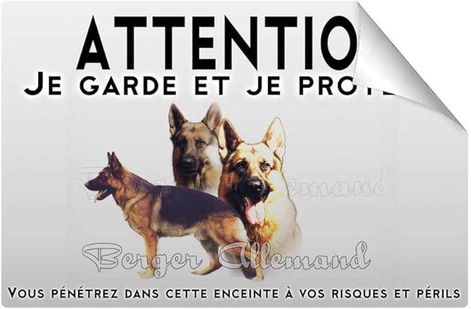 Pets Easy Stickers Attention Au Chien Berger Allemand