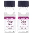 LorAnn Oils Super Strength Flavoring - Used For Candy Making, Flavoring, Baking, Hard Candy, & Flavor Oils - Bold, Natural Flavors 4X Stronger Than Extracts - Cotton Candy, Pack of 2, 0.125 fl oz