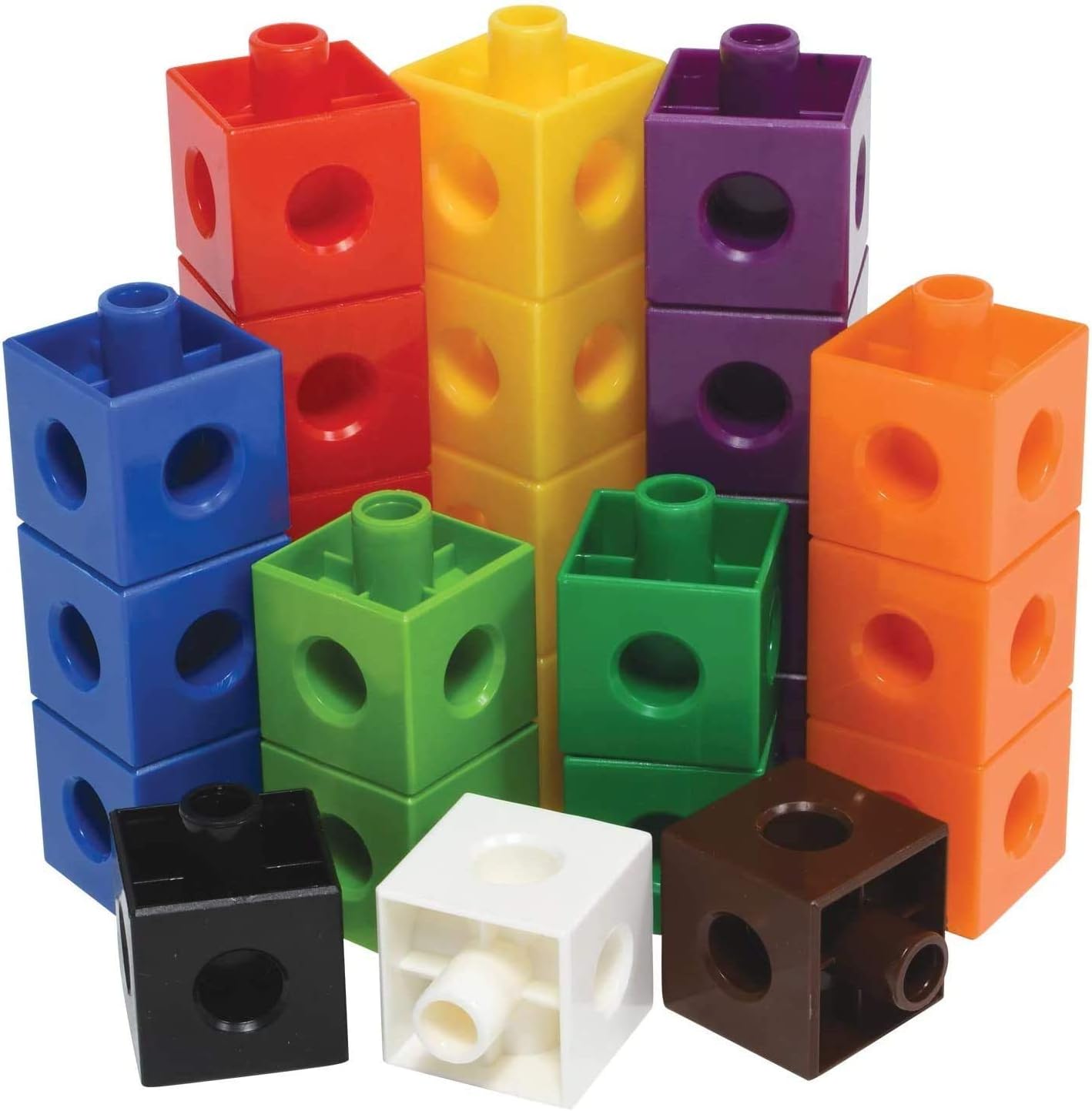 Little Ladder Toys, 2cm Counting Blocks x200-10 Colour Number Blocks Toys for Kids, Counting Math Link Cubes Numberblocks