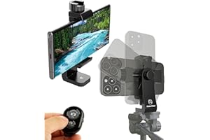 KobraTech iPhone Tripod Mount Adapter - Fits Any Smartphone - Includes Bluetooth Remote Shutter - UniMount 360 Universal Phone Holder for Tripod