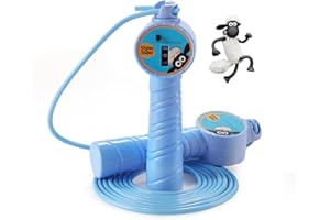 SAIPOTOYS Jump Rope for Kids, 8.7ft Adjustable Shaun the Sheep Jumping Rope with Counter and Slip-proof Handle for Boys and Girls Fitness Outdoor Exercise Skipping Rope