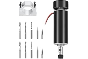 ANNOY TOOLS CNC Spindle, 500W CNC Spindle Motor,52mm Clamp with ER11 Collet and 10pcs Router Bit，High Precision for DIY CNC Router Milling and CNC Router Machine