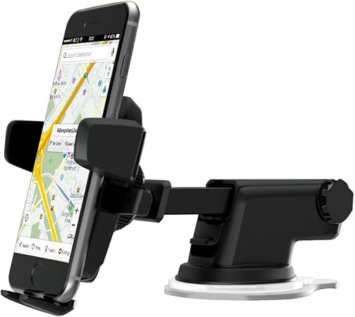 Amazon Cyber Cart スマホスタンド 携帯車載ホルダー 360度回転 吸盤式 Gpsナビ スマホ Iphone固定用品 ワンタッチで取り外し カースタンド 携帯電話ホルダー 車 バイク
