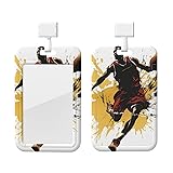 ID Badge Holder with Lanyard Basketball Man Badge