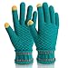 Mossio Winter Gloves Touch Screen Thick Windproof Warm Knit Mittens