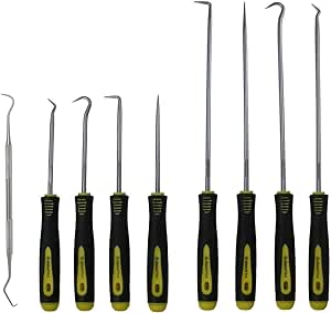 Amazon Com 9 Piece Long Short Pick Hook Set With O Ring Tool Home Improvement