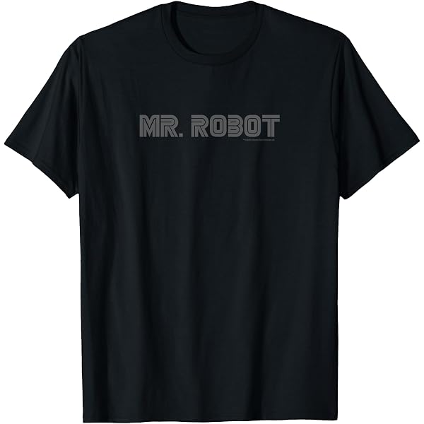 Amazon.com: USA Network Mr. Robot Logo T-Shirt, Unisex-Adults, Mr