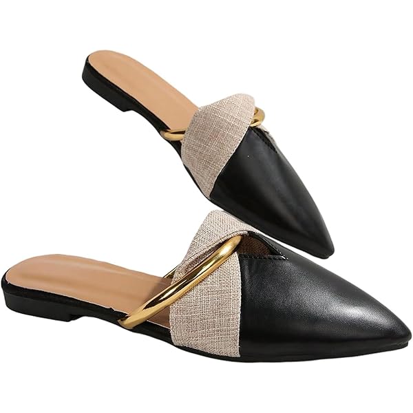 Amazon.com | Women's Mules with Pearls Pointed Toe Crystal