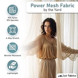 Ice Fabrics 4-Way Stretch Power Mesh Fabric by The