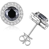 Moissanite Stud Earrings for Women, 925 Sterling Silver 1-2Carat Moissanite D Color Stud Earrings Perfect Jewelry Gifts
