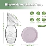 haakaa Manual Breast Pump 4oz Lavender Patented Silicone Milk Collector view 2