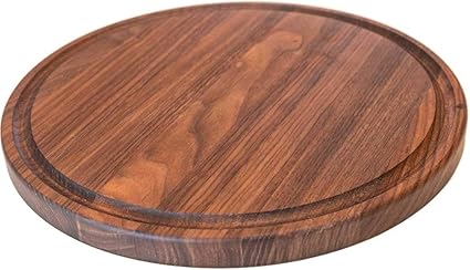 Virginia Boys Kitchens Tabla de Cortar de Nogal Redonda - 27 cm Corte