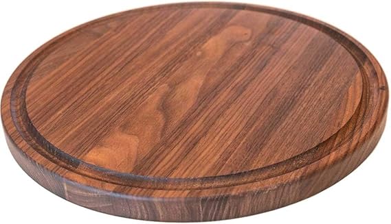 Virginia Boys Kitchens Tabla de Cortar de Nogal Redonda - 27 cm Corte