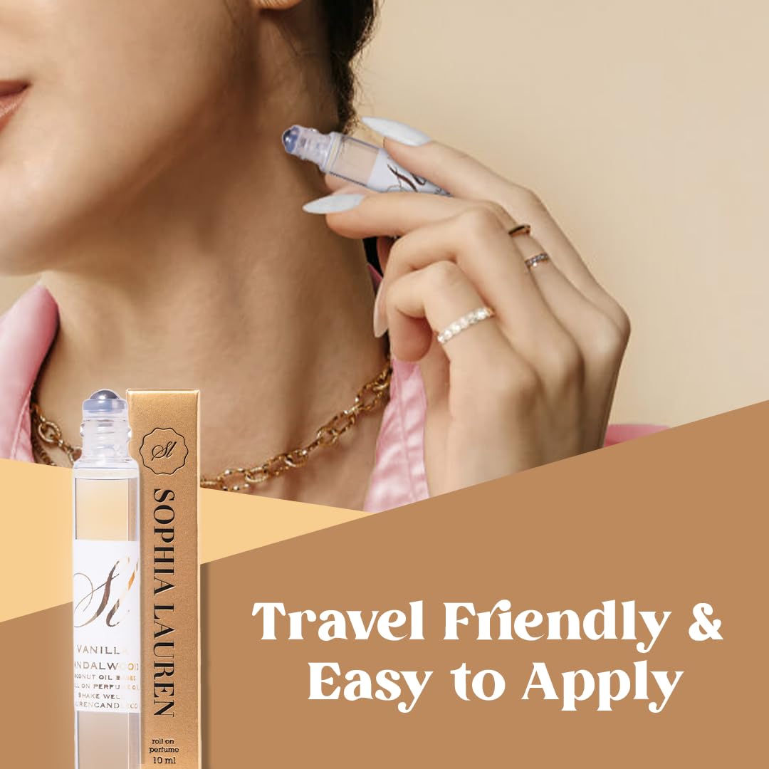 Sophia Lauren 10ML Pheromone Perfume For Women | Long Lasting Vanilla Musk Perfume | Portable Pheromone Perfume Oil with Effortless Roll-On | 10 ML Natural Coconut Oil Women