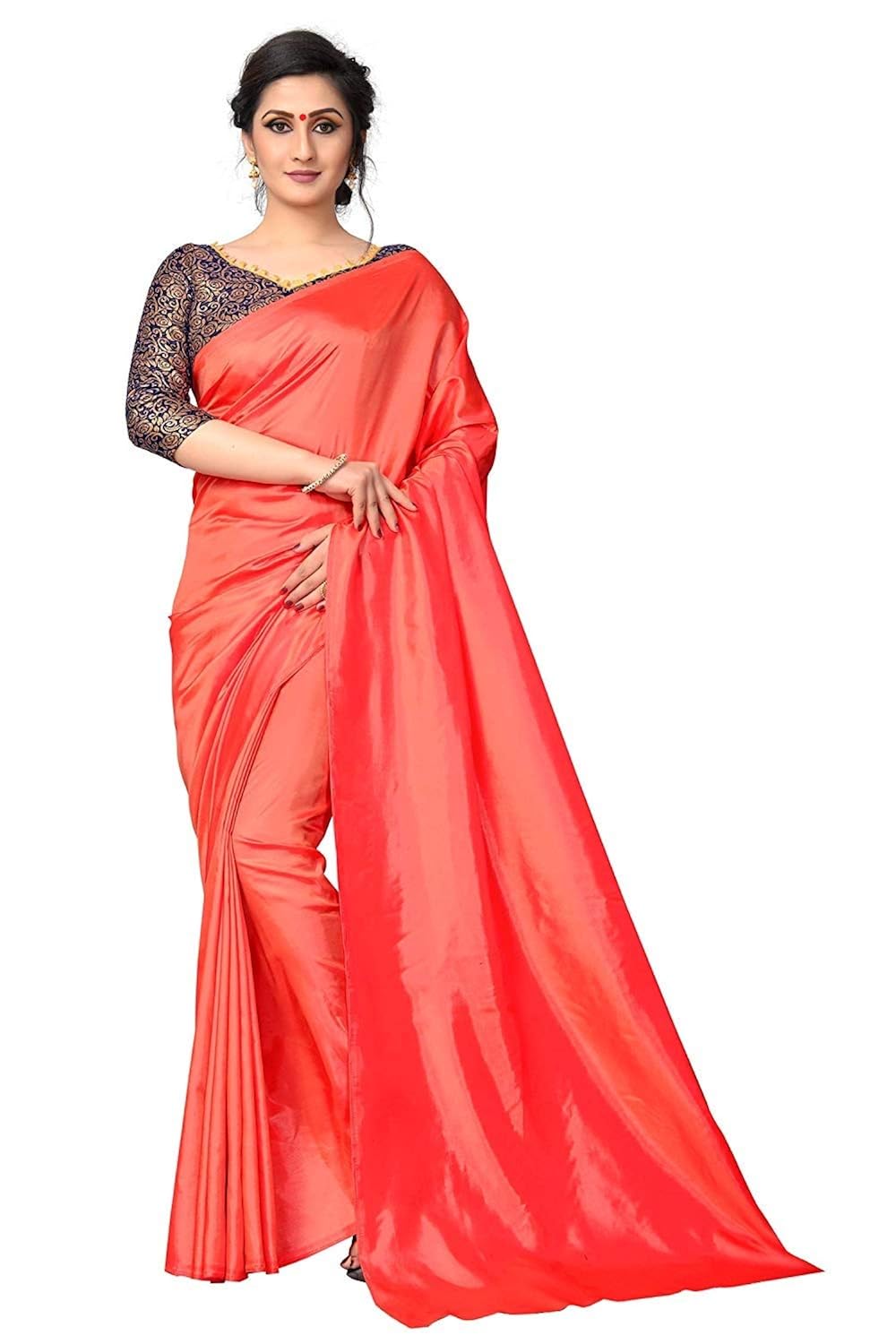 nena fashion paper silk saree with blouse piece