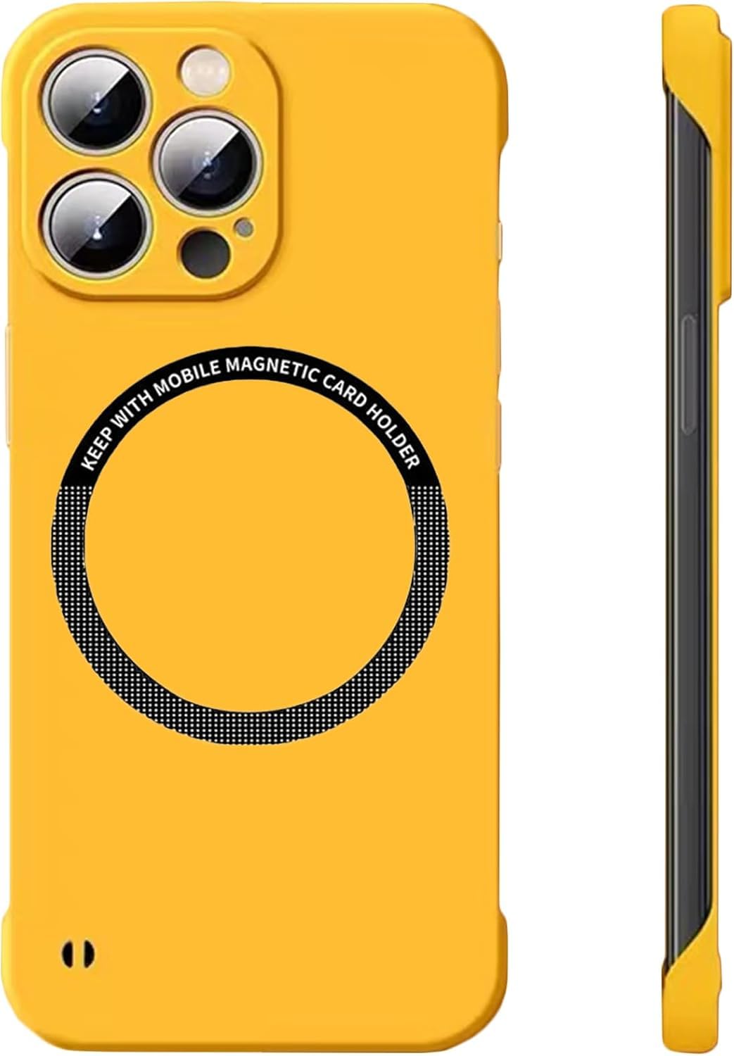 FAOMSEBS for iPhone 16 Pro Max MagSafe Case (Bare Metal Feel) [Rapid Heat Dissipation] [Strong Magnetic] Slim Borderless Case, 6.9''