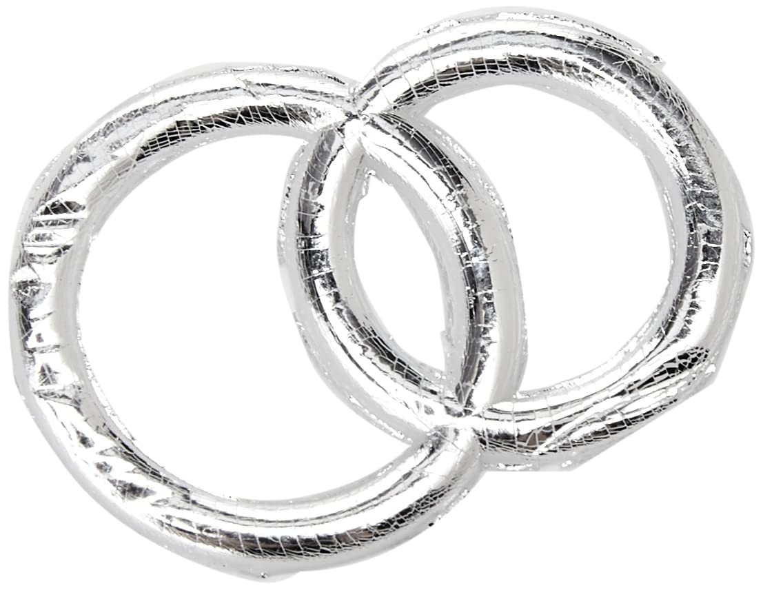Efco Wax Decoration Wedding Rings 30 mm 1 pc. Silver Brilliant